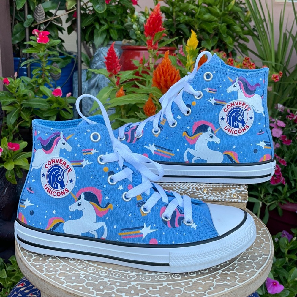 🦄 New Converse “UNICONS” Unicorn & Shooting Stars ⭐️ CTAS Hi Top Sneakers 5